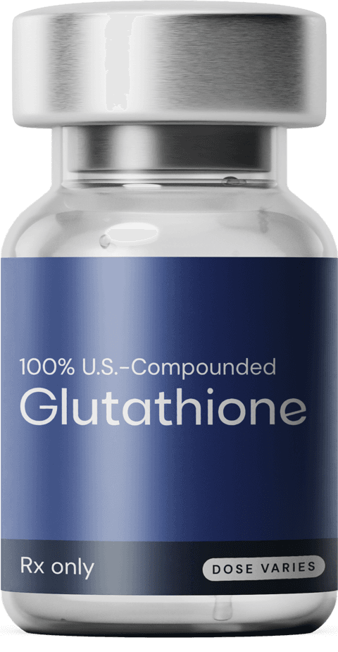 Injection vial of 100% U.S.-compounded Glutathione from PreventiveMD
