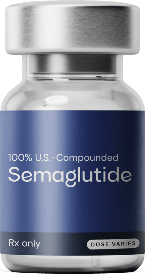 Injection vial of 100% U.S.-compounded Semaglutide from PreventiveMD