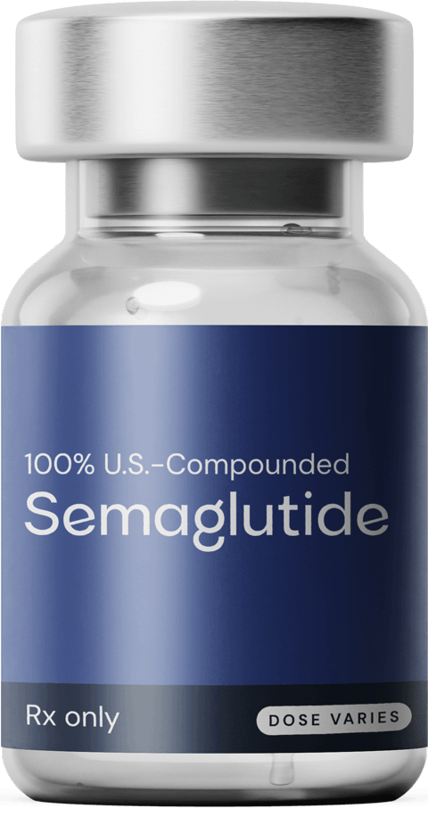 Injection vial of 100% U.S.-compounded Semaglutide from PreventiveMD